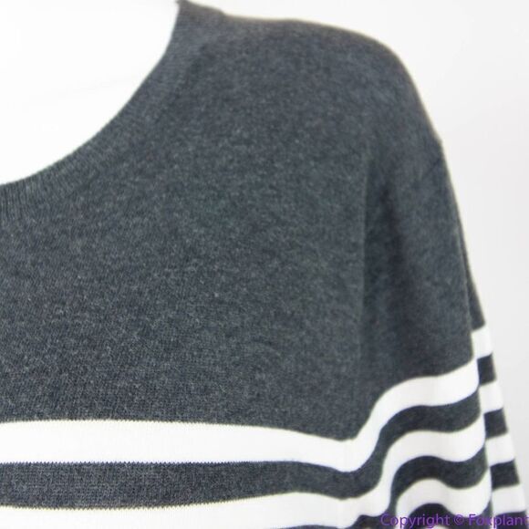 Vince 100% cotton grey stripe crewneck sweater, size Small - Picture 7 of 15